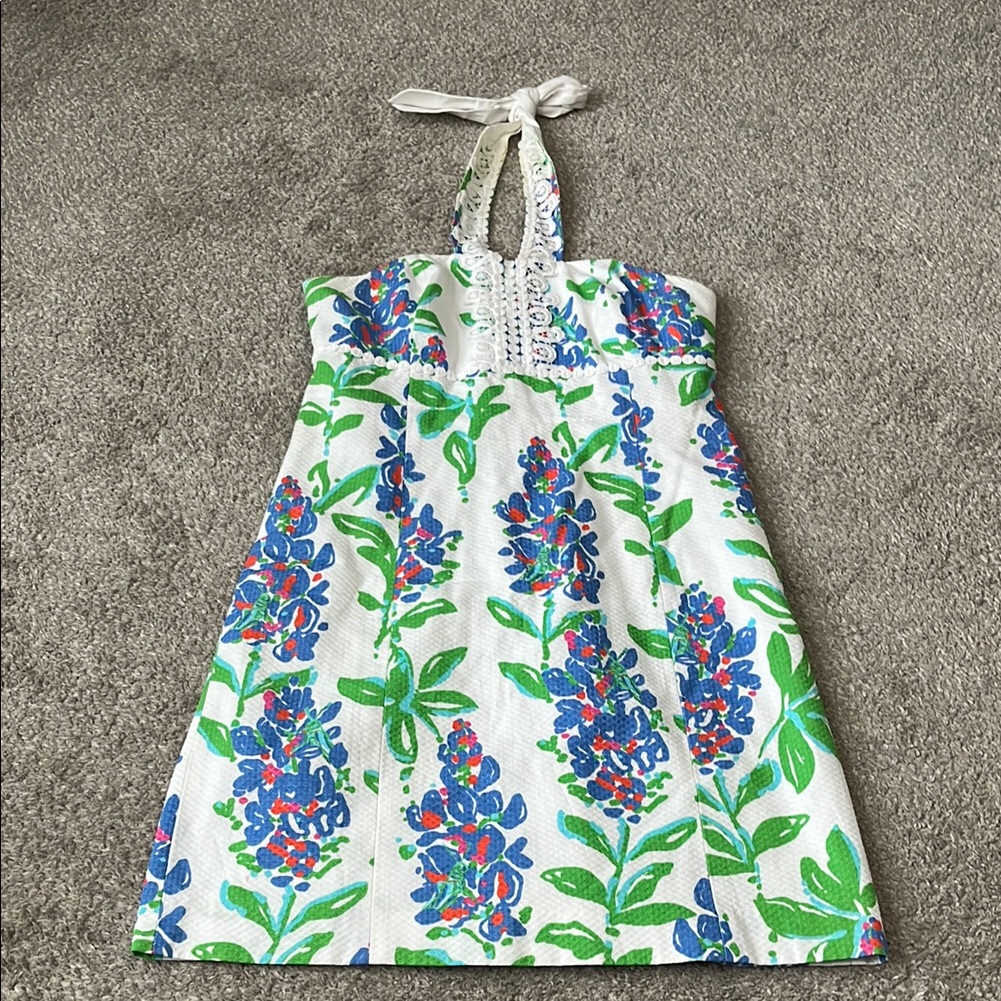 Lilly Pulitzer Blue And Purple Halter Sundress